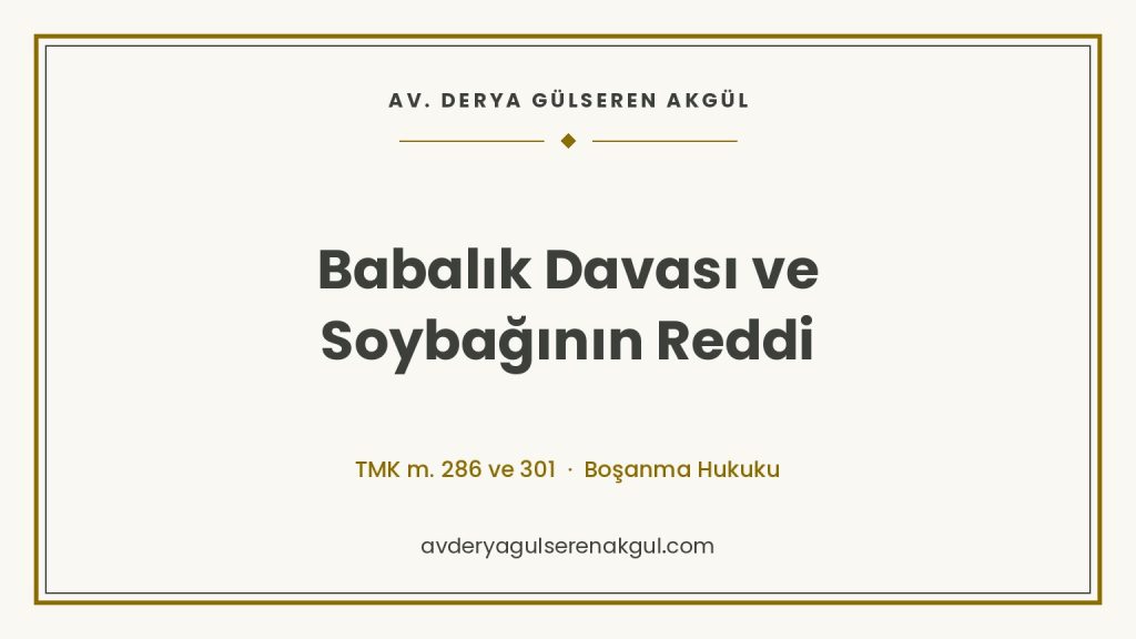 Babalık Davası ve Soybağının Reddi kapak görseli