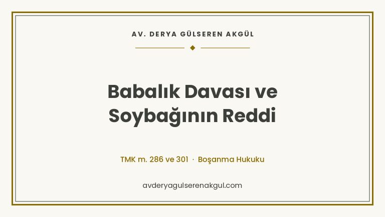 Babalık Davası ve Soybağının Reddi kapak görseli