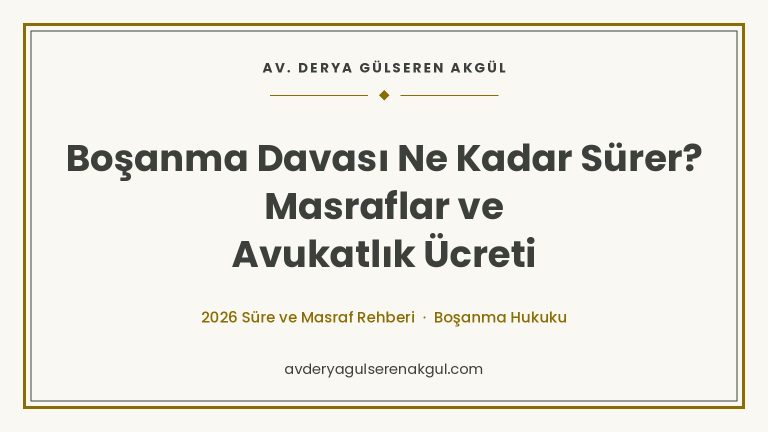 Boşanma Davası Ne Kadar Sürer? Masraflar ve Avukatlık Ücreti kapak görseli