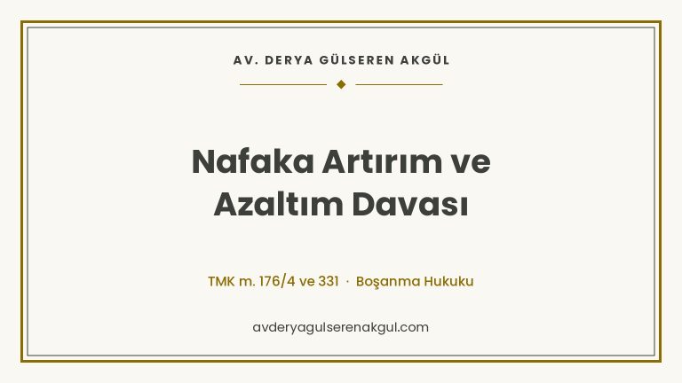 Nafaka Artırım ve Azaltım Davası kapak görseli